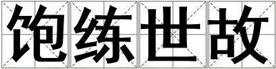 飽練世故