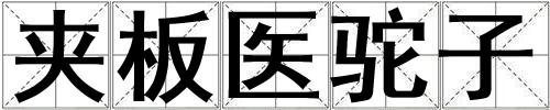 夾板醫駝子