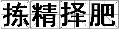 揀精擇肥
