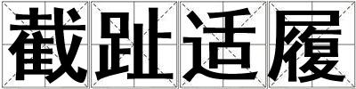 截趾適履