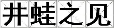 井蛙之見