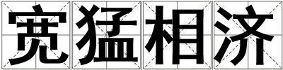 寬猛相濟
