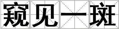 窺見一斑