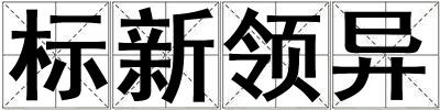 標(biāo)新領(lǐng)異
