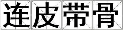 連皮帶骨