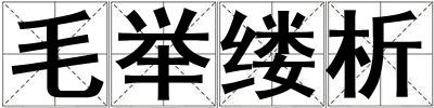 毛舉縷析