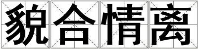 貌合情離