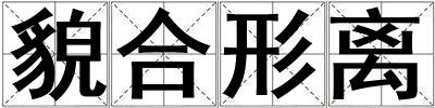 貌合形離