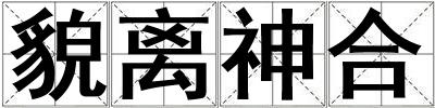 貌離神合