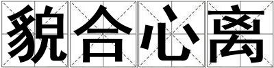 貌合心離