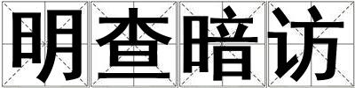 明查暗訪