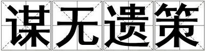 謀無遺策