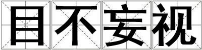 目不妄視
