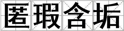 匿瑕含垢