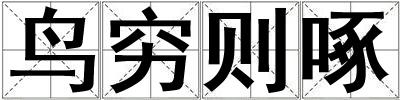 鳥窮則啄
