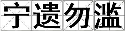 寧遺勿濫