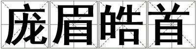 龐眉皓首