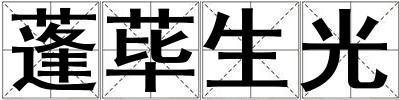 蓬蓽生光