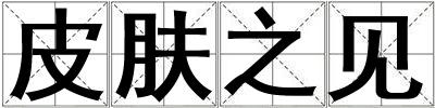 皮膚之見