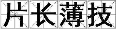 片長薄技