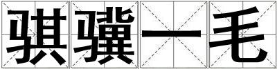騏驥一毛