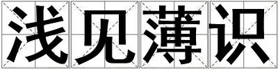 淺見薄識