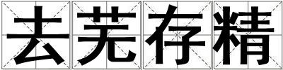 去蕪存精