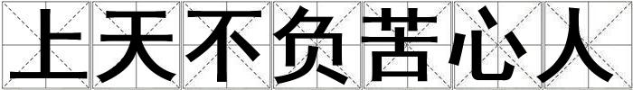上天不負(fù)苦心人