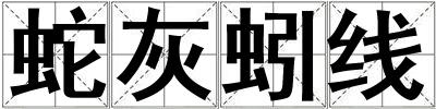 蛇灰蚓線