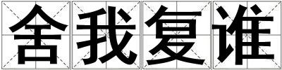 舍我復誰