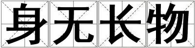 身無(wú)長(zhǎng)物