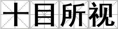 十目所視