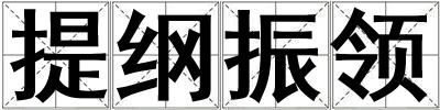 提綱振領