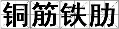 銅筋鐵肋