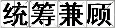 統(tǒng)籌兼顧