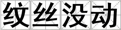 紋絲沒動