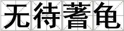 無待蓍龜