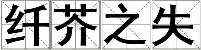 纖芥之失