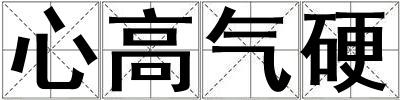 心高氣硬