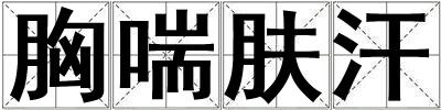 胸喘膚汗
