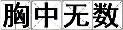 胸中無數(shù)
