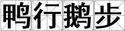 鴨行鵝步