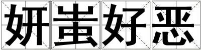 妍蚩好惡