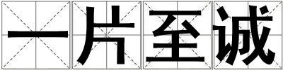 一片至誠