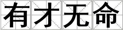 有才無命
