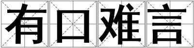 有口難言