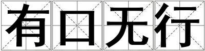 有口無行