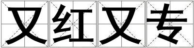 又紅又專