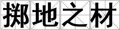 擲地之材