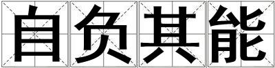 自負其能